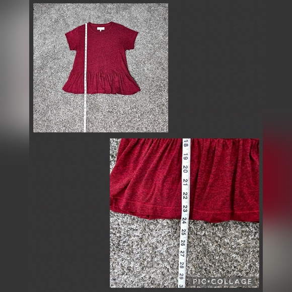 THE GREAT. DISTRESSED PEPLUM TEE/TOP - Picture 11 of 13